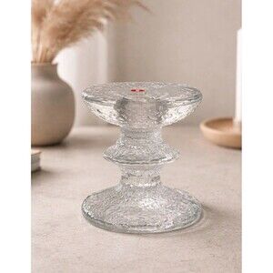 Iittala Festivo 1 Ring Glass Candlestick Holder Finland Timo Sarpaneva